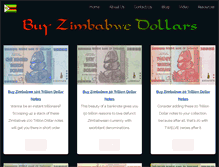 Tablet Screenshot of buyzimbabwedollars.com